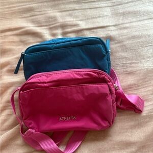 Athleta Pink and Blue Women's Crossbody Bags
